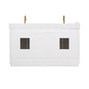 Givana 60" doubel sink Vanity with Milano White Stone Top and White Sink