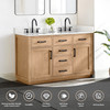 Givana 54" Vanity with Milano White Stone Top and White Sink