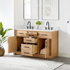 Givana 54" Vanity with Milano White Stone Top and White Sink