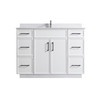 Alma Vivian 48" Single sink Vanity With Marble Stone Top / White Finish