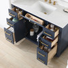 Givana 48" Vanity with Milano White Stone Top and White Sink