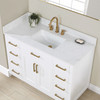 Givana 48" Vanity with Milano White Stone Top and White Sink