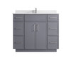 Alma Vivian 42" Single sink Vanity With Marble Stone Top / Gray Finish