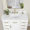 Givana  42" Vanity with Milano White Stone Top and White Sink