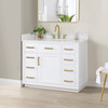 Givana  42" Vanity with Milano White Stone Top and White Sink