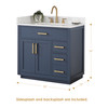 Givana 36" Vanity with Milano White Stone Top and White Sink