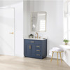 Givana 36" Vanity with Milano White Stone Top and White Sink