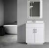 Alma Vivian 30" Single sink Vanity With Marble Stone Top / White Finish