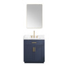Givana 30" Vanity with Milano White Stone Top and White Sink