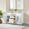 Givana 54" Vanity with Milano White Stone Top and White Sink