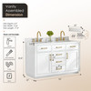 Givana 54" Vanity with Milano White Stone Top and White Sink