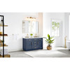 Givana 54" Vanity with Milano White Stone Top and White Sink
