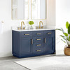 Givana 54" Vanity with Milano White Stone Top and White Sink