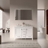 Alma Romio 48" Double sink Vanity With Quartz Top / White Finish