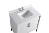 Alma Romio 36" Single sink Vanity With Marble Stone Top / White Finish