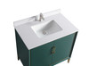 Alma Romio 36" Single sink Vanity With Marble Stone Top / Jade Finish