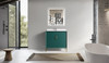 Alma Romio 36" Single sink Vanity With Marble Stone Top / Jade Finish