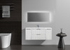 Themis 48″ White Wall Mount Vanity With A Integrated Sink