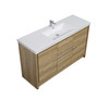 Alma Allier 60" Natural Oak Single Sink Vanity With A Integrated Sink Alma Allier 60" Natural Oak Single Sink Vanity With A Integrated Sink