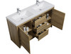 Alma Allier 60" Natural Oak Double Sink Vanity With A Integrated Sink