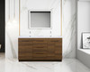 Combo 60 inch Double Free Standing Vanity With A Integrated Sink