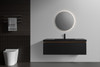 Edom 48'' Black Floating  Vanity with Black integrated sink