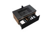 Edom 36'' Black Floating Vanity with Black integrated sink