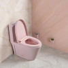 Alma Pink One-Piece Ceramic Toilet 1.1/1.6 GPF Dual Flush with Soft Close Seat
