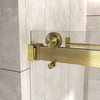 Brushed Gold 56-60" x 76" Double Sliding Shower Door, Frameless 3/8" Tempered Glass