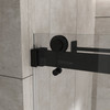 Matte Black 56-60" x 76" Double Sliding Shower Door, Frameless 3/8" Tempered Glass