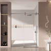 Single Sliding 56-60" x 76" Frameless Shower Door with 3/8" Tempered Glass, Brushed Nickel