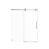 Single Sliding 56-60" x 76" Frameless Shower Door with 3/8" Tempered Glass, Brushed Nickel