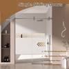 Single Sliding 56-60" x 76" Frameless Shower Door with 3/8" Tempered Glass, Brushed Nickel