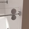 Single Sliding 56-60" x 76" Frameless Shower Door with 3/8" Tempered Glass, Chrome