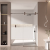 Single Sliding 56-60" x 76" Frameless Shower Door with 3/8" Tempered Glass, Chrome