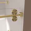Single Sliding 56-60" x 76" Frameless Shower Door with 3/8" Tempered Glass, Brush Gold