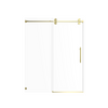 Single Sliding 56-60" x 76" Frameless Shower Door with 3/8" Tempered Glass, Brush Gold