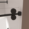 Single Sliding 56-60" x 76" Frameless Shower Door with 3/8" Tempered Glass, Matt Black