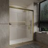 Aluminum Framed 56-60" x 72" Double Sliding Shower Door in Brushed Gold