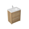 Alma Allier 30 inch Natual Oak Finish Vanity With White Sink