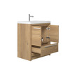 Alma Allier 30 inch Natual Oak Finish Vanity With White Sink