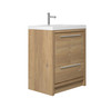 Alma Allier 30 inch Natual Oak Finish Vanity With White Sink