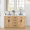 Givana 60" doubel sink Vanity with Milano White Stone Top and White Sink