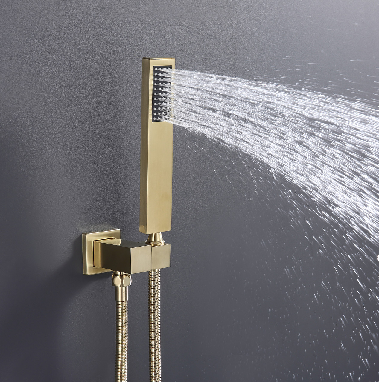 Alam Empolo 8 Wall mount Rain Shower Set - Gold Brass Finish