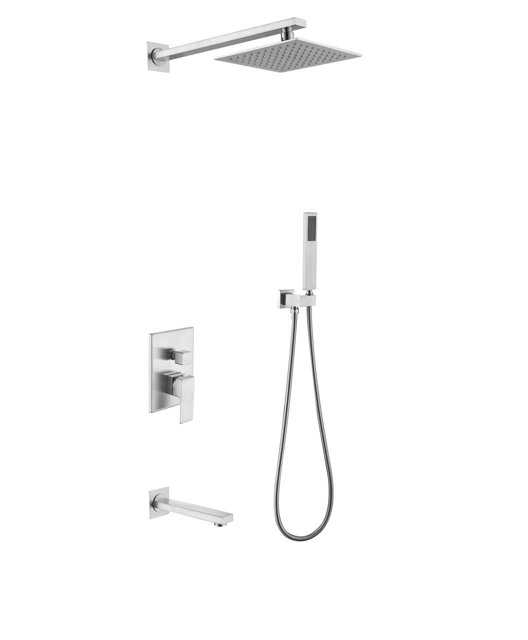 Alam Empolo 8 Wall mount Rain Shower Set - Chrome Finish - ALMA PREMIUM  VANITIES