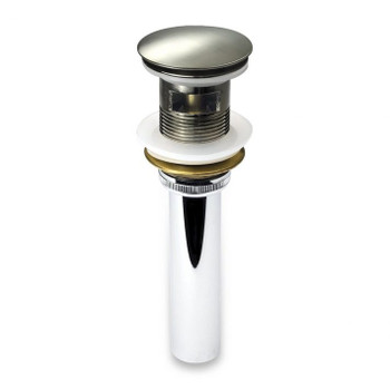 Alma Solid Brass Construction Pop-Up Drain  / Brush Nickel Finish – With Over Flow