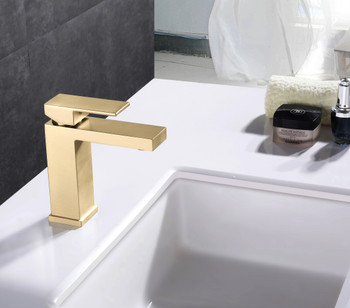 Alma bathroom Basin Faucet 320001MB - Brush Gold  - UPC Certified