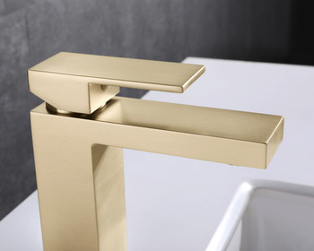 Alma bathroom Basin Faucet 32001BG - Brush Gold  - UPC Certified