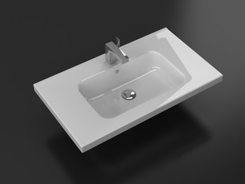 Grace 32 inch Integrated porcelain Sink / White