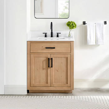 Givana 30" Vanity with Milano White Stone Top and White Sink